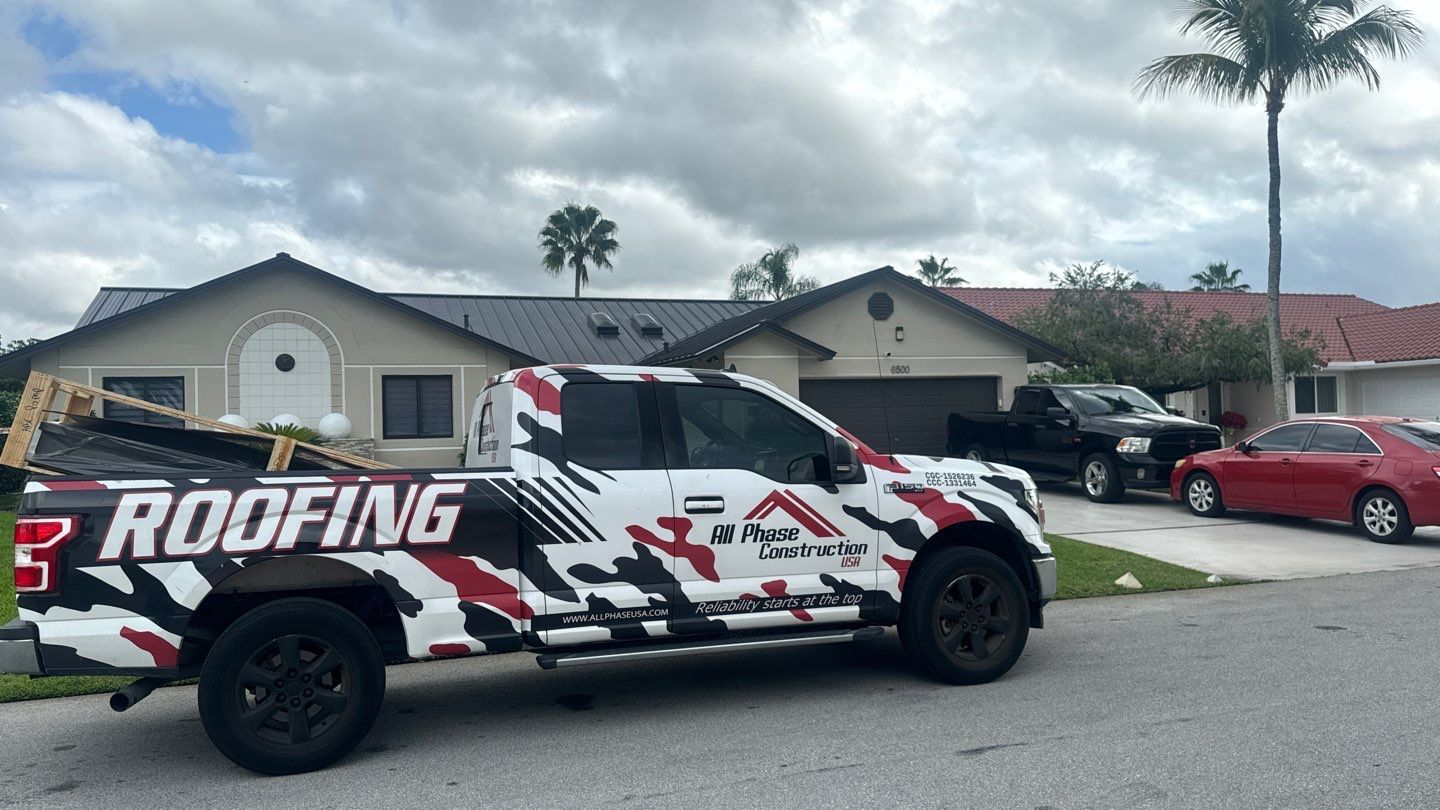 Mechanically seamed metal roof installation by All Phase Construction USA in South Florida designed for hurricane wind resistance