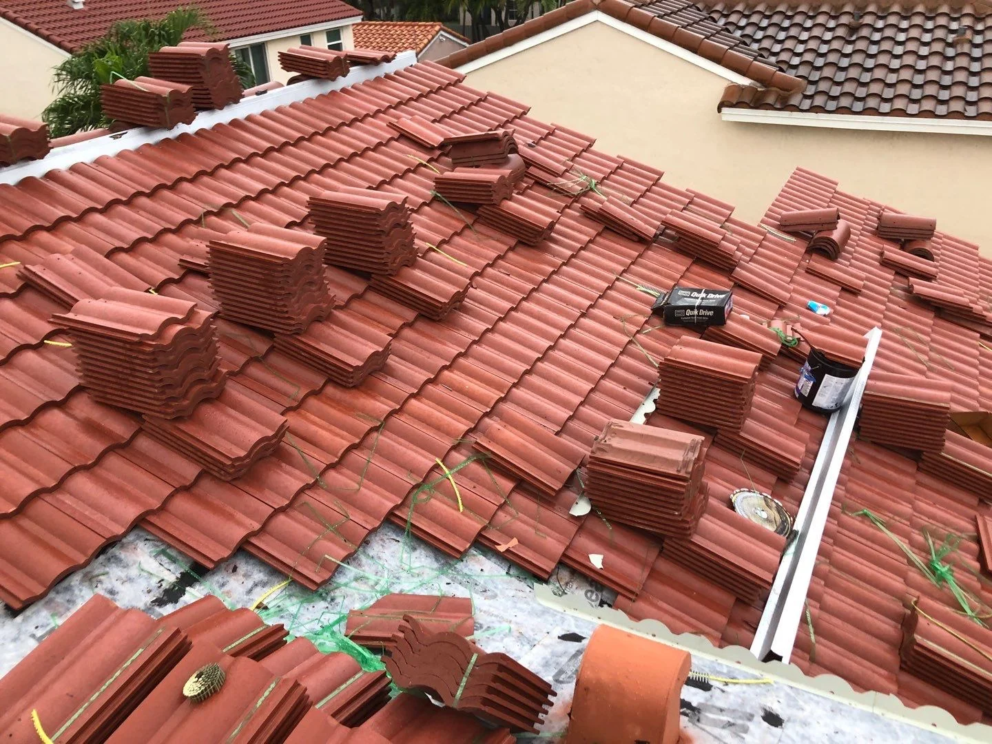 HVHZ compliant tile roof installation in South Florida for wind mitigation credits