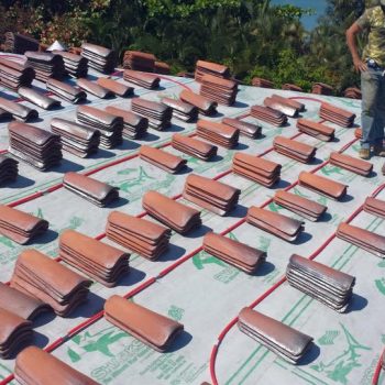 Instaling A tile Roof With Solar Tubing